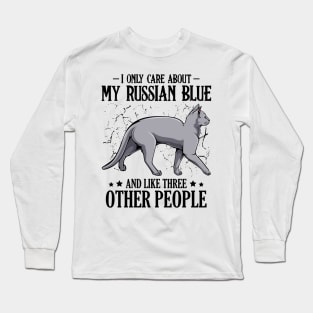 Russian Blue Cat Long Sleeve T-Shirt